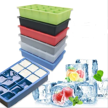 

15 Grids Food Grade Silicone DIY Ice Lattice Cube Mold Square Shape Ice Cream Tray Fruit Ice Cube Maker Ice Container