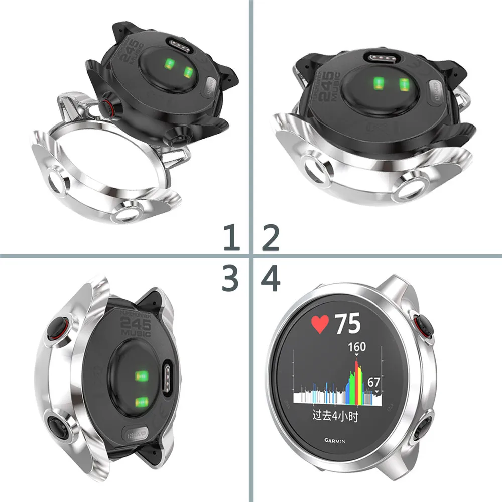 Высококачественный ТПУ протектор для часов, Сменные аксессуары для Garmin Forerunner 245, Мягкий противоударный чехол-рамка для часов, чехол-бампер