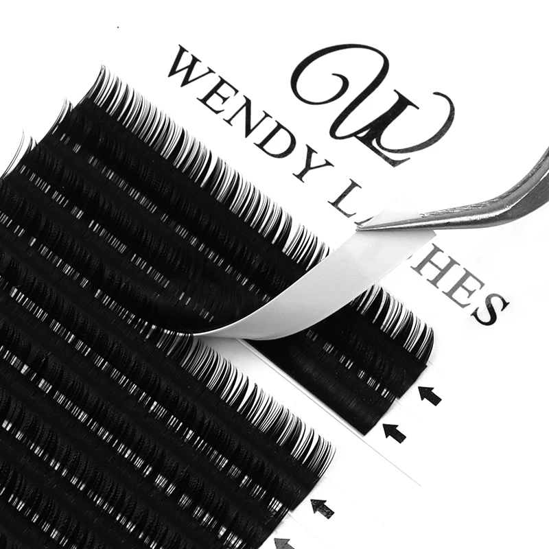 16 Rows Russia Volume Korea Silk Individual Lash Eyelash Extension Handmade Natural Long Individual Mink Lashes 2