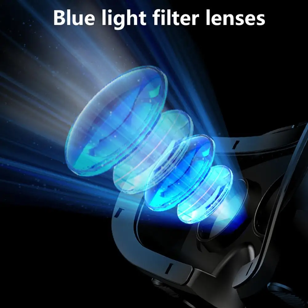 Bakeey 2020 NEW VR Helmet 3D Glasses Virtual Reality Support 0-800 Myopia Headset Goggles Binoculars For iPhone 12 12Pro Huawei P40 Pro Mate40 Pro