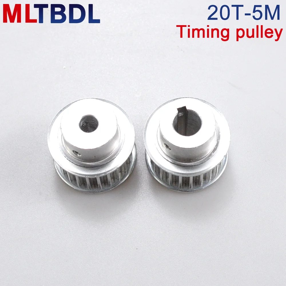 Fixed pulley Timing belt pulley Belt pulley Timing pulley 20 Teeth HTD 5M Synchronous Pulley Bore 5/6/6.35/8/10/12/14/15/18/19/20mm For Width15/20mm BF keyway HTD5M Timing Belts wheel