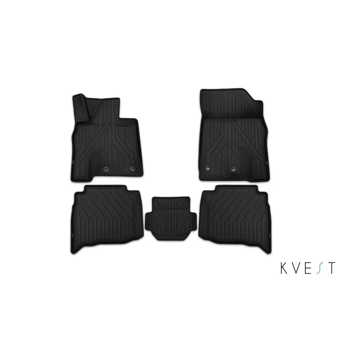 Коврики kvest 3d в салон lexus rx,->, 4 шт.(полистар, черный