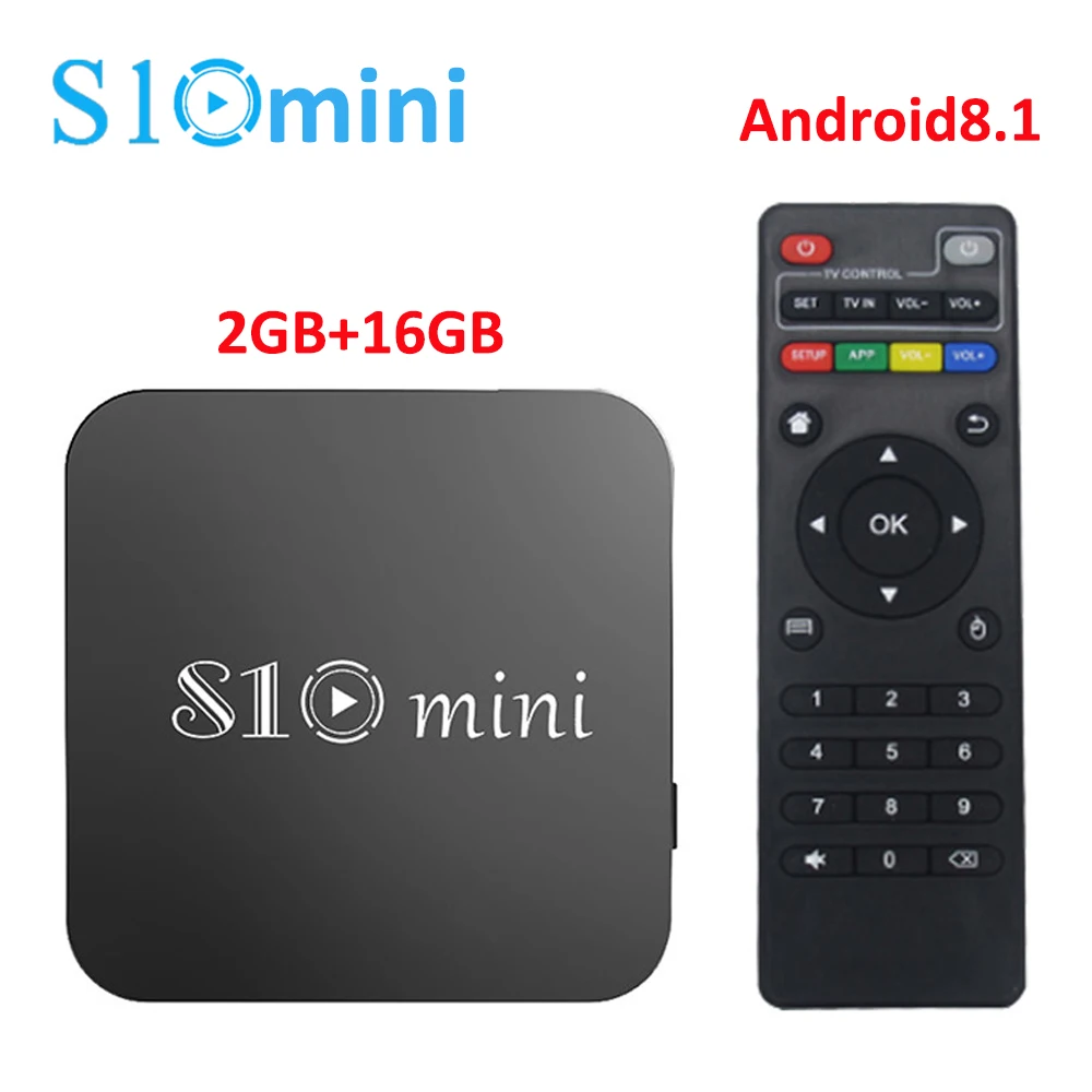 S10 мини Смарт Android tv BOX 2 Гб 16 Amlogic S905W четырехъядерный высокоскоростной USB 0