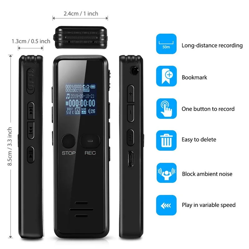 Мини диктофон QZT ручка mp3 плеер цифровой аудио рекордер устройство записи на