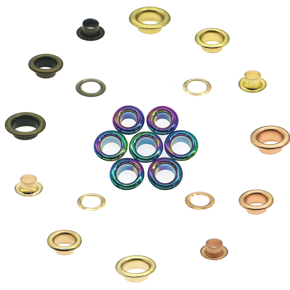 New Products Grommet Kit Grommets Eyelets Inside Diameter) Accessories with Copper , Dream Color and Coppery (1/5 1/4 1/3 Inch)