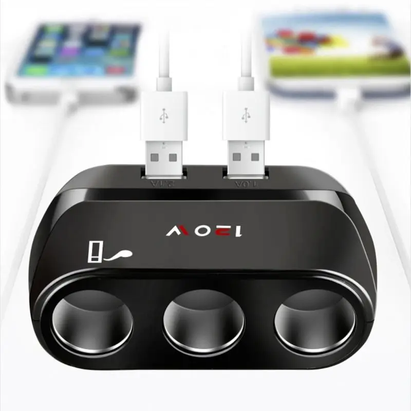  Auto Zigarette Leichter Splitter Adapter Dual USB Ladegerät für Handy Tablet GPS
