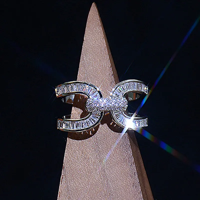 Micro Inlaid Open Ring For Women