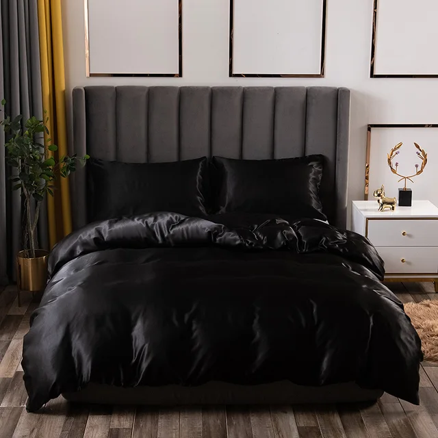 black silk comforter set full
