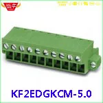 KF2EDGVM-5.0-2P штекер 2EDGVM 5,0 мм 2PIN PCB прямой разъем вставной Заземленный блок MSTBV 2,5/2-GF-5.0 1776883