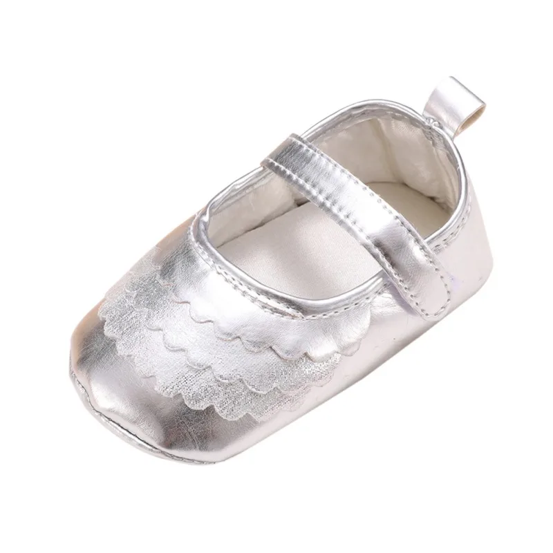 Новинка; обувь для младенцев новорожденных первых шагов из искусственной кожи, яркий уход за кожей лица Демисезонный для маленьких девочек; обувь принцессы; обувь для маленьких детей
