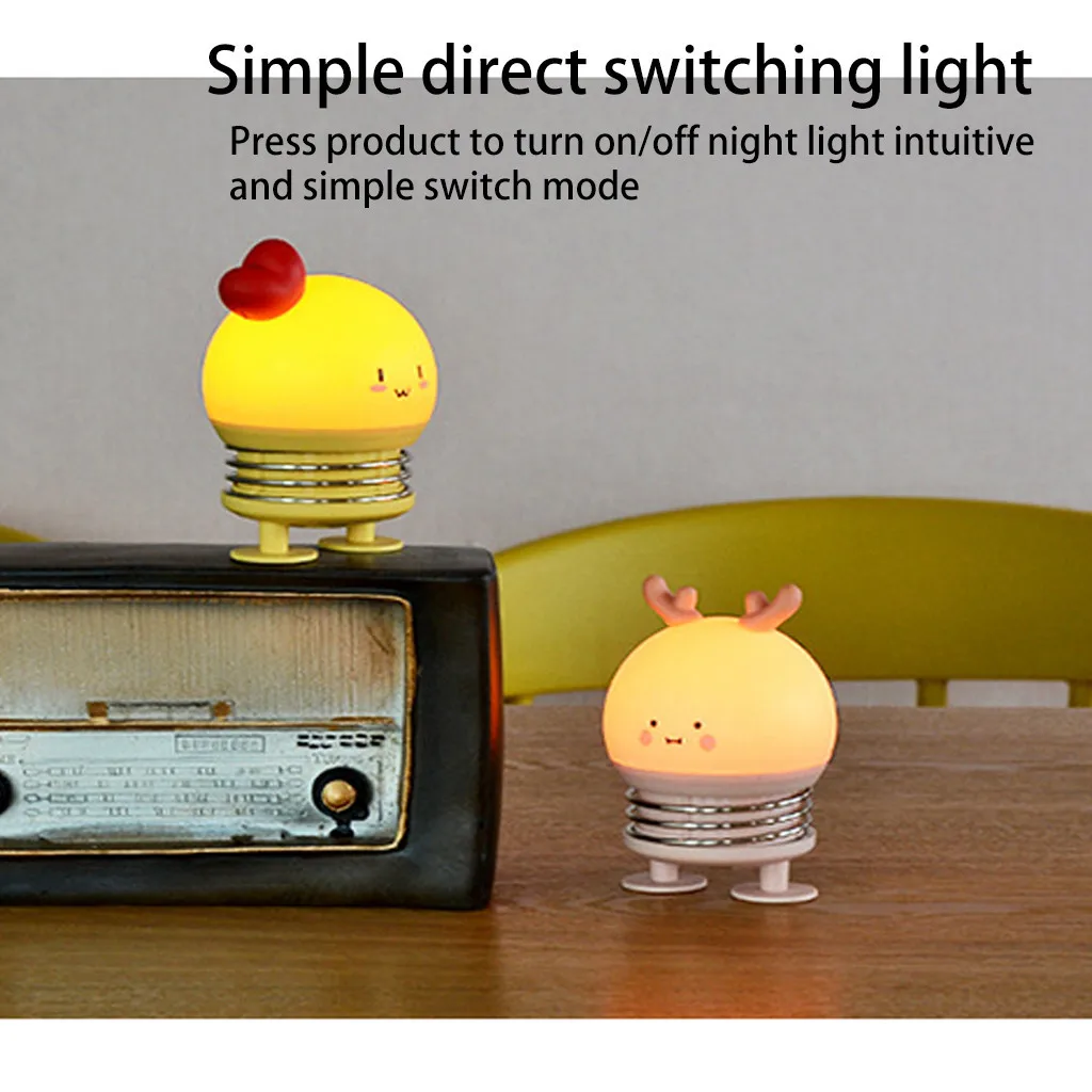 Kid room decoration Cute With Face Shape Lamp Room Light Corridor Decor Small Night Light ночник светильник usb светильник
