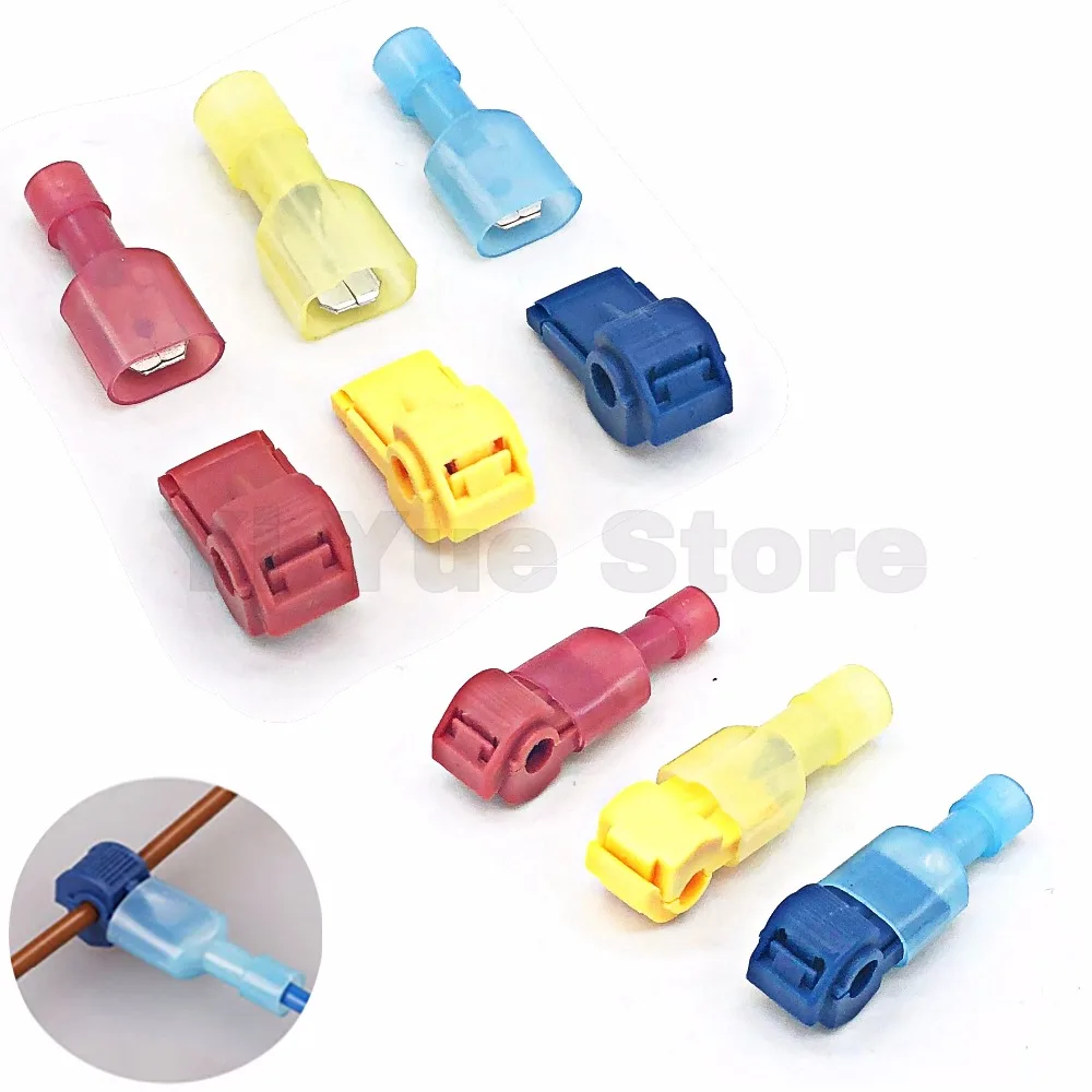 30PCS15Pairs Electrical Wire Connectors Terminals Crimp Terminal set Scotch Lock Quick Splice Wire Connector 22-10AWG (2)