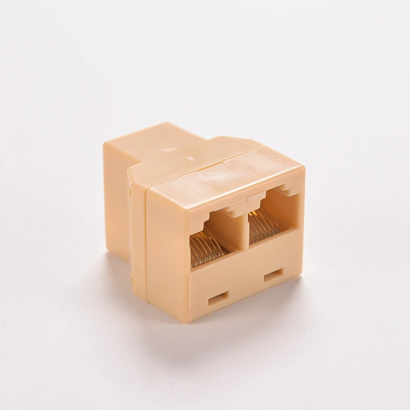 Socket Network Plug LAN Port 1 to 2 Socket Splitter Connector Adapter DZ517 RJ45 Coupler 8P8C 4