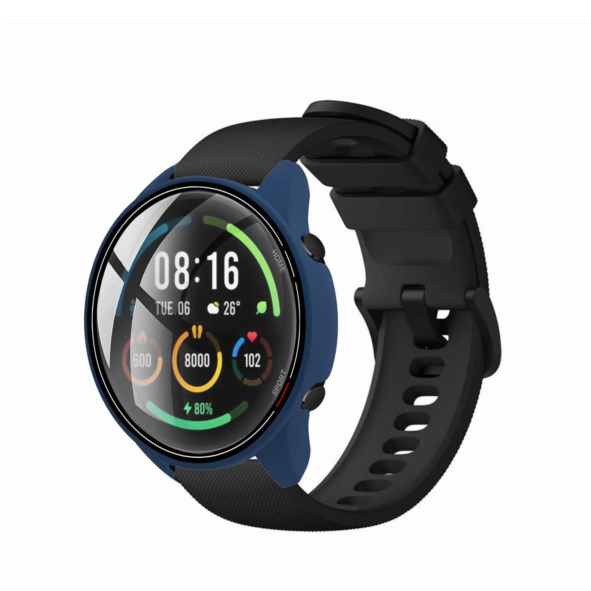 Hard Edge Screen Glass Protector Case Shell Frame For Xiaomi Mi Watch Color Sports Version Smart Watch Protective Bumper Cover 