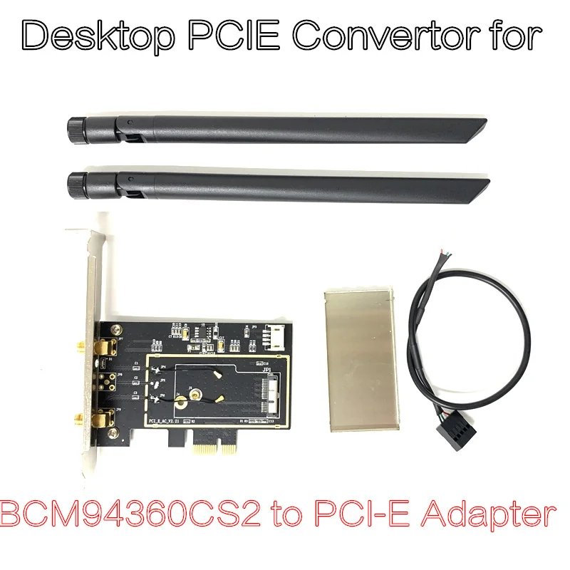 usb wifi adapter BCM94331 BCM94360CD BCM943602CDP WLAN card to desktop PCI-E PCIe PCI Express 1X 16X converter adapter for Apple WIFI card wifi card Network Cards