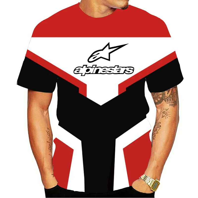 Футболка мужская хлопковая с коротким рукавом брендовая тенниска Alpinestars