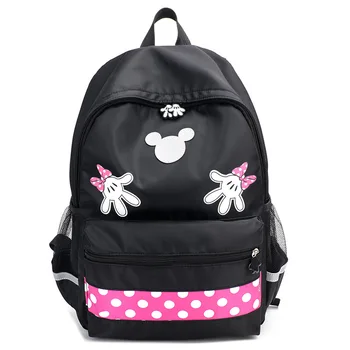 

Backpack Women's School Backpack Oxford Zipper Soft Casual Mickey Minnie New Season School Bag Korean Student Travel Bag