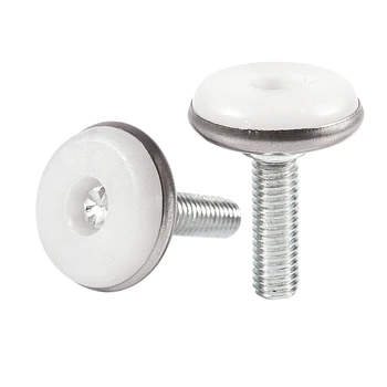 

24 PCS Adjustable Screw On Furniture Glide Leveling Feet 8x25mm Thread Size White