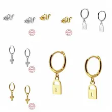 Серьги-гвоздики из стерлингового серебра 925 пробы с длинной змеиной кисточкой, женские серьги в стиле панк с животными, серьга со змеями для женщин и девушек A30