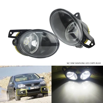 

ANGRONG 30W LED Bulb Front Bumper Fog Light Lamp L&R For VW Passat 3C B6 2006-10