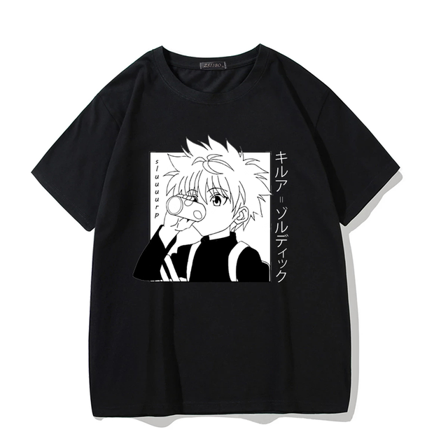 Man Series Cute Cartoon Print Women's T-shirt My Full-time Hunter Fun Clothing Harajuku Japan Casual Top Tee футболки