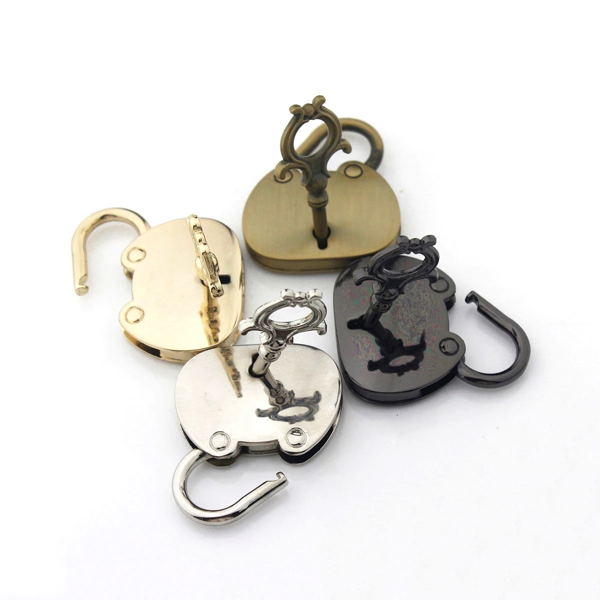 10 Pcs Mini Cadenas Multifonctionnel pour Bagages, Serrures Suspendues Rétro pour Valise