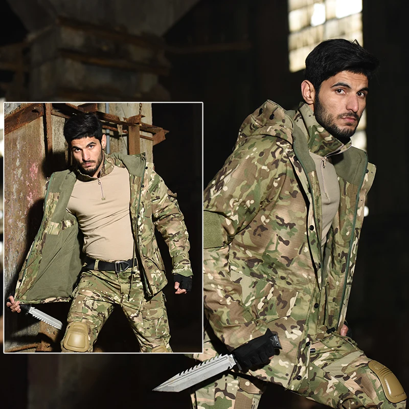 Tactical Jacket Hiking Jackets G8 Men Clothing Waterproof Warm Men Hooded Coats Windbreaker Fleece Hunting Clothes Camo Jacket hiking jackets,waterproof hiking jackets,waterproof jacket,waterproof raincoat,waterproof coats,polar fleece jacket