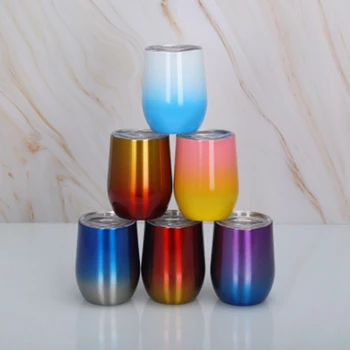 

2PCS Couples Swig Eggshell Cup SwiG Eggshell Cup Creative transparent cover tummy cup gift customized cup