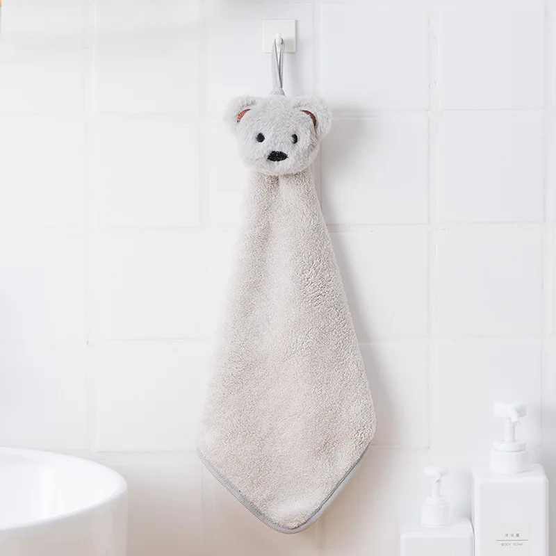 Light Grey 1 Мультфильм свежая тряпка кухня для мытья посуда уборки ткань квадратный мягкий прочный талреп подвесной дом Ванная комната прекрасное простое полотенце для рук - Цвет: Light Grey 1
