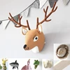 Elephant Lion Giraffe Tiger Deer Head Wall Mount Artwork Decor Doll Toys Animal Head Wall Decor for Kids Room Birthday Gift 1