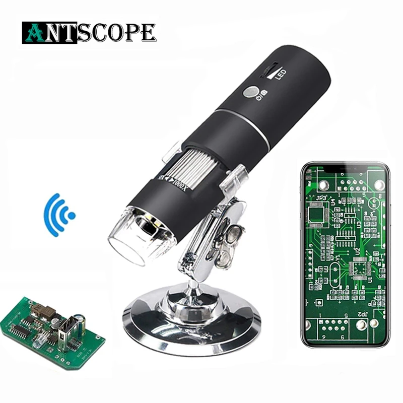 1080p 1000x Wifi デジタル顕微鏡アンドロイドの Iphone の携帯電話 8 Led 3in1 子供デジタル顕微鏡 Usb 内視鏡ズーム カメラ Surveillance Cameras Aliexpress