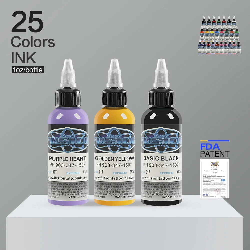 

25Pcs Tattoo Ink Set Permanent Makeup Coloring pigment Eyebrows Eyeliner Tattoo Paint Body Makeup Ink supplies