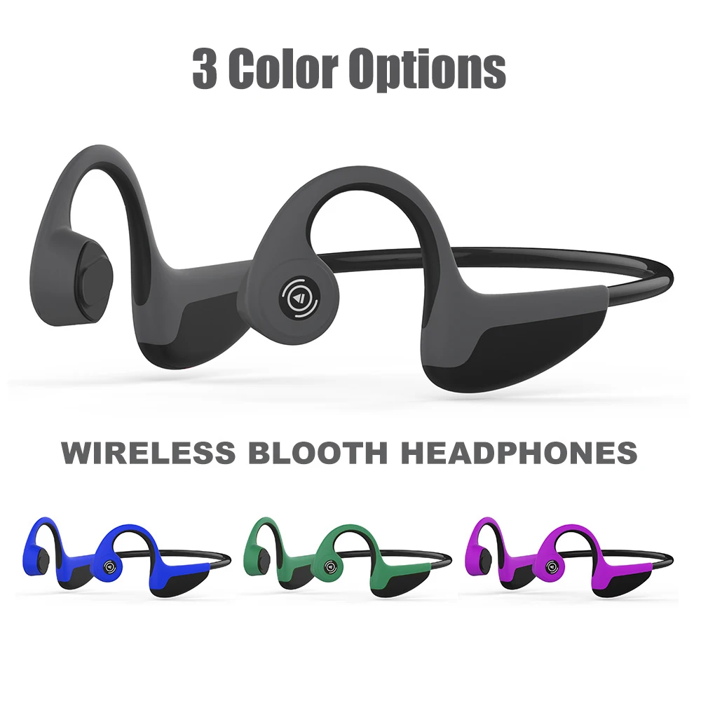 Z8 Bone Conduction Headset Bluetooth V5.0 Wireless Ear Hook Headphones with Mic Handsfree Call Waterproof GYM Sports Earphones