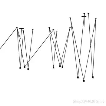 

Vintage Match for Living Room Dining Room Pendant Lights Kitchen Kitchen Lights Hanging Modern DIY Line Geometric LED Bulbs Iron