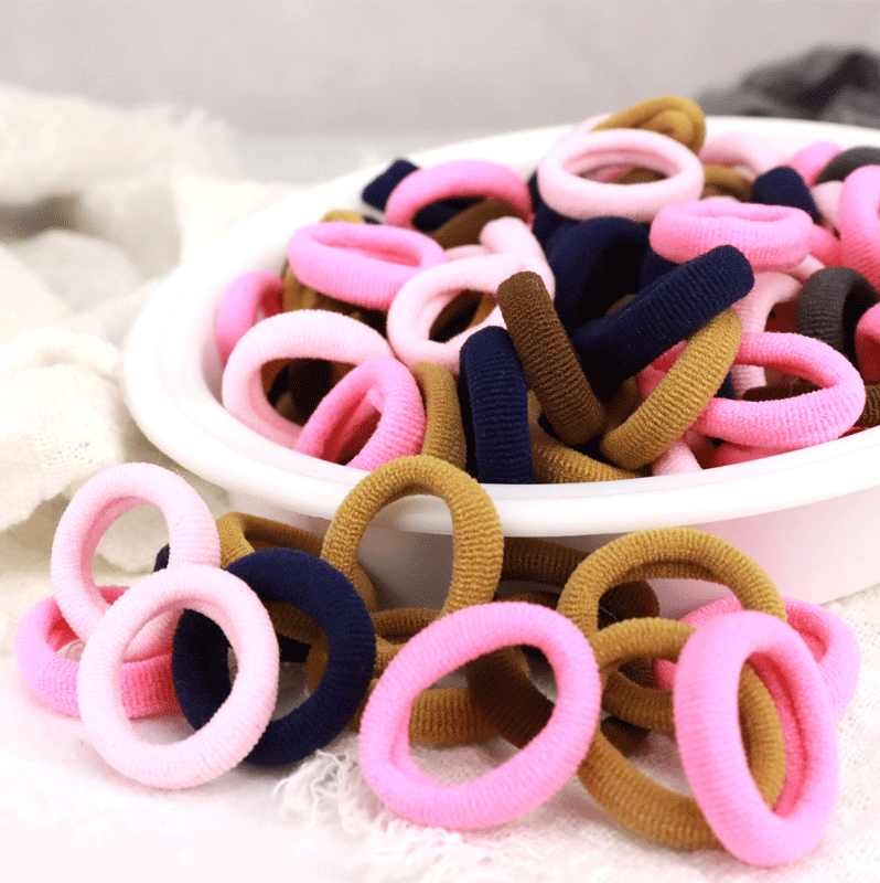 Kid Small Hair Bands Baby Girl Children Headbands Colorful Elastic Hair Tie Nylon Scrunchie Hair Rope 50/100pcs Hair Accessories