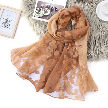 

New autumn and winter all-match fashion casual silk scarf shawl green