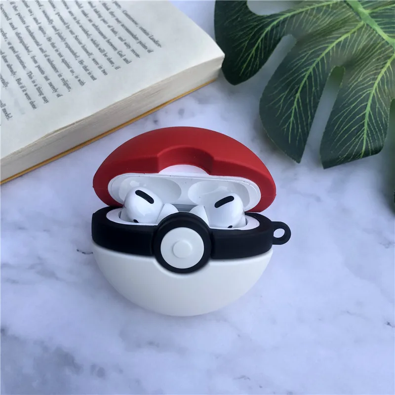 Airpods 3 airpods pro мультяшный Pokeball милый чехол для Apple, беспроводная Bluetooth гарнитура, Airpods, силиконовый чехол, Funda