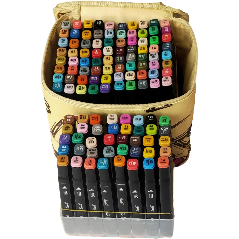 Touchfive Single Art Marker 80 Colors Dual Head Alcohol Based Sketching Markers Manga Drawing Brush Pen School Paint Supplies | Канцтовары