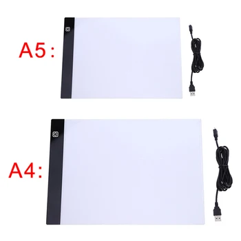 

New A4/A5 Size Three Level Dimmable Led Light Pad,Tablet Eye Protection Easier for Diamond Painting Embroidery Tools Accessories