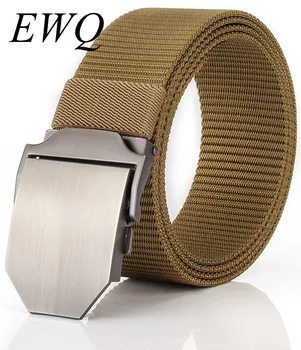 

EWQ / men's Clothing accessories New outdoor nylon belt can be matched with jeans, metal buckle can be customized logo 9Y408
