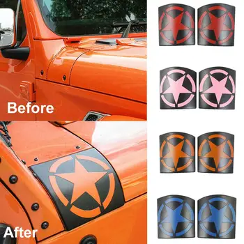 

2Pcs Cowl Body Armor Cover Exterior Trim Plates for Jeep Wrangler 2007-2017