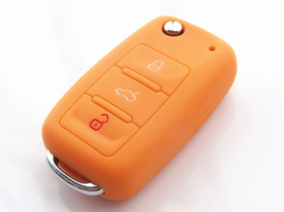 AUTEWODE силиконовый чехол для автомобильного ключа VW Golf Bora Jetta POLO GOLF Passat Skoda Octavia A5 Fabia