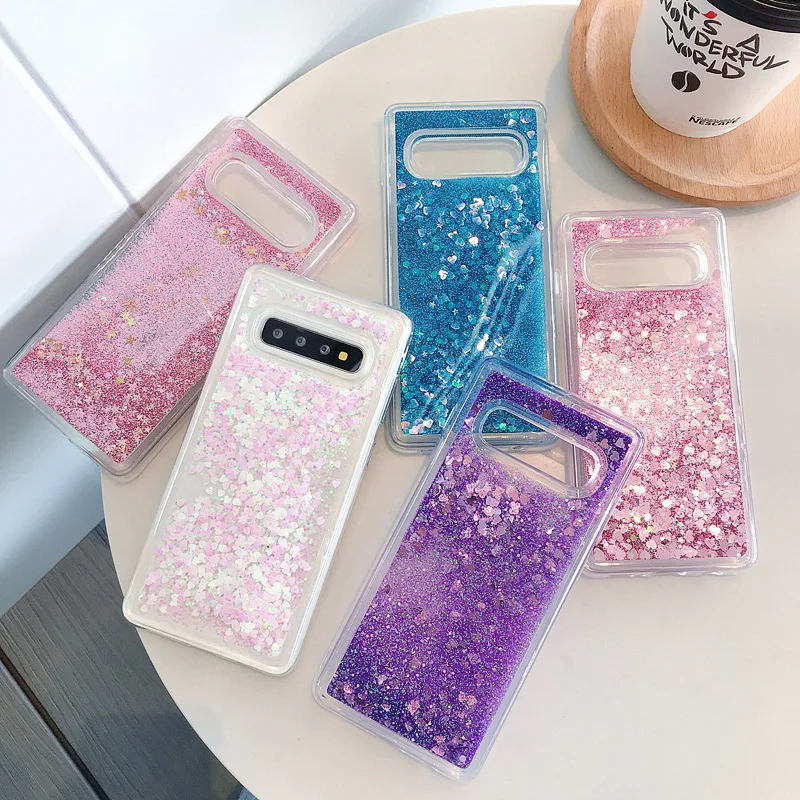 Чехол с блестками и зыбучим песком для Samsung Galaxy S20 Ultra S10 Plus Note 10 9 A31 A51 A71 A81 A91 A20E A10S A20S