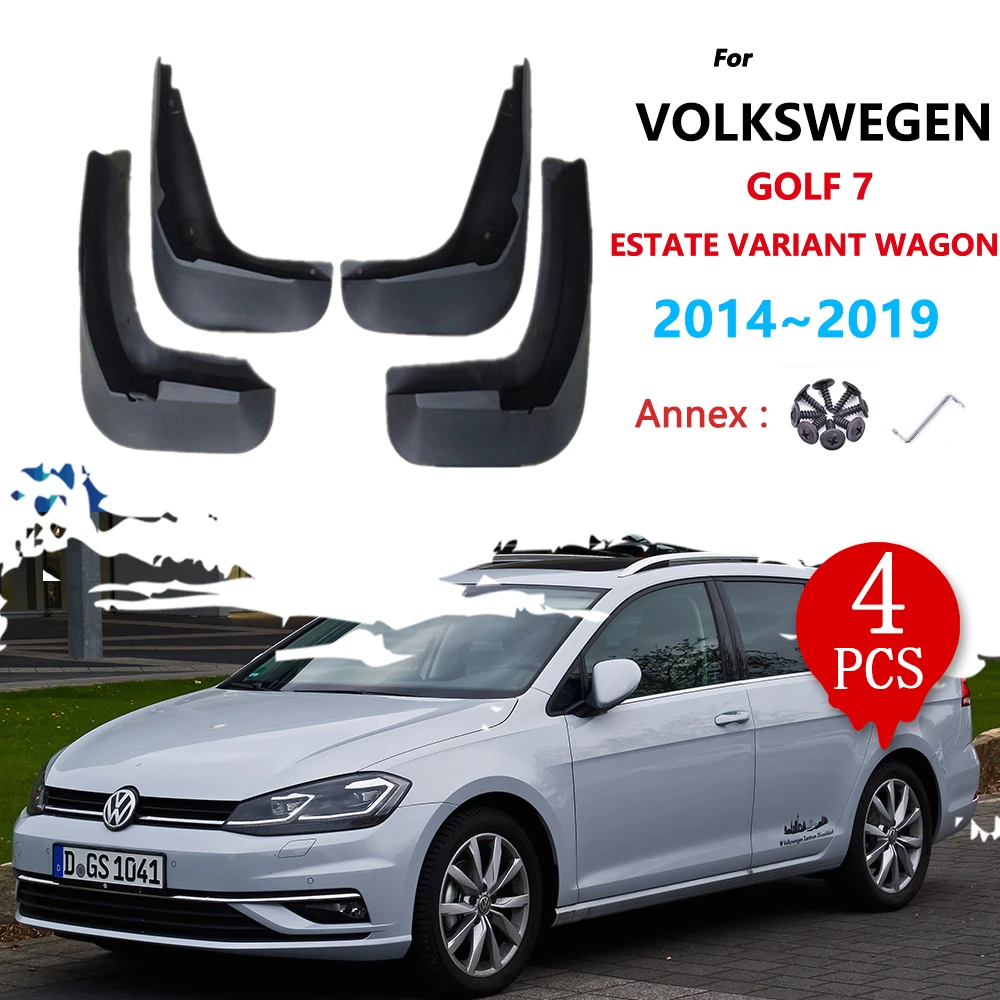 For VW Golf 7 MK7 Estate Variant Wagon AU 2014~2019 Car Mudflap 4x Mudguards Fender Styling Accessories Guard Splash Protection