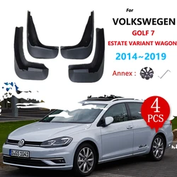 For VW Golf 7 MK7 Estate Variant Wagon AU 2014~2019 Car Mudflap 4x Mudguards Fender Styling Accessories Guard Splash Protection