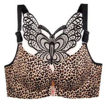 

Plus Size Sexy Push Up Bra Front Closure Butterfly Brassiere Backless Bralette Breast Seamless Bras for Women D E 120