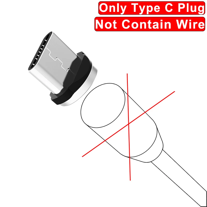Type-C Plug Нейлоновый USB Магнитный кабель для type-C Micro USB быстрое зарядное устройство провод для передачи данных телефонный кабель для быстрой зарядки Шнур для iPhone - Цвет: Type-C Plug