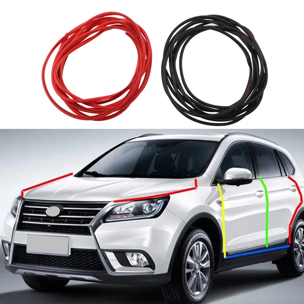 

Car Door Seal Strip Auto Rubber Seals Strips Noise Insulation Soundproofing Weatherstrip Car Door Protector Trunk Edge Stickers