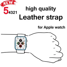 Aliexpress - High quality Leather Strap for Apple watch band 6 SE 5 4 44mm 40mm correa iwatch 4 3 42mm 38mm Bracelet Apple watch accessories