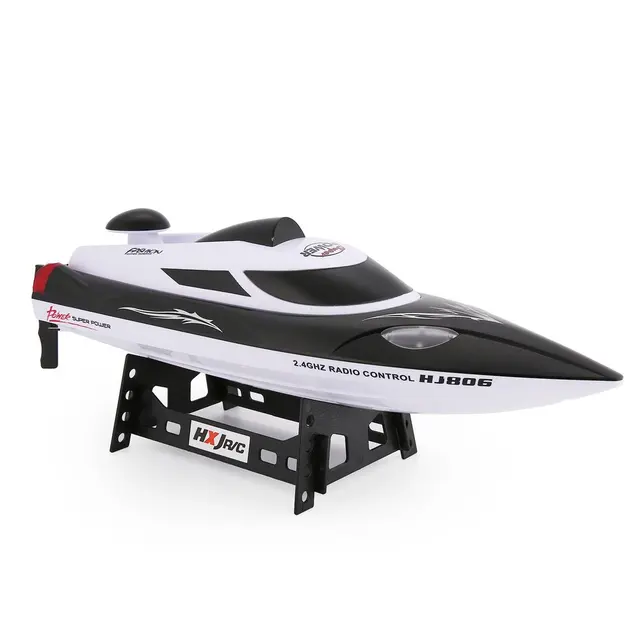 RC boat HJ806 47cm 2.4G RC 30km/h High Speed Racing Boat Water Cooling System Flipped Omni-directional Voltage Promp 5